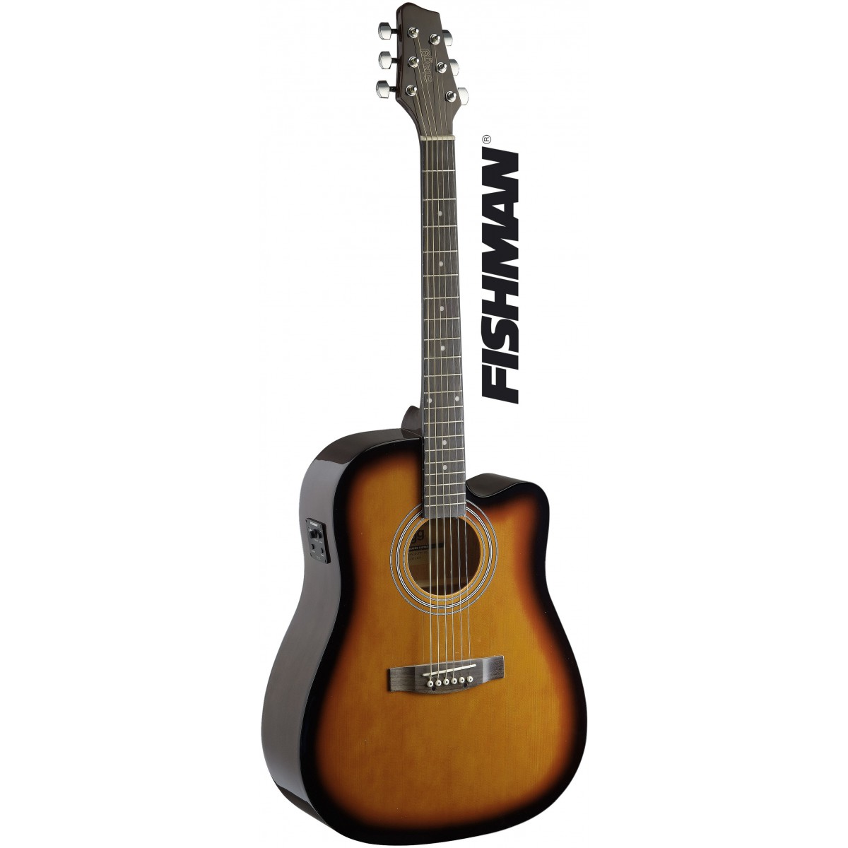 Stagg SA40DCFI-BS, elektro-akustická kytara, sunburst hnědý