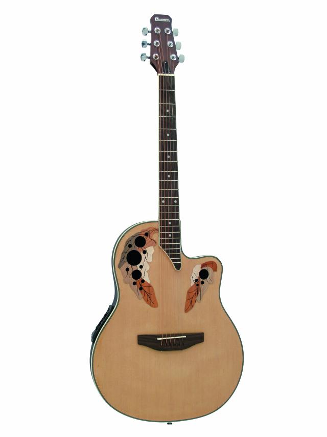 Dimavery OV-500 elektro-akustická kytara Ovation, přírodní