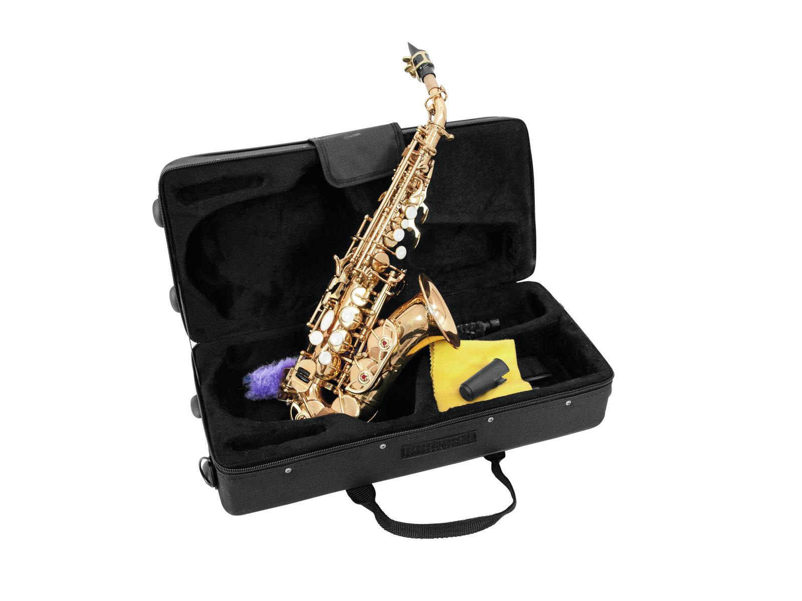 Dimavery SP-20 B Sopran saxofon, zahnutý
