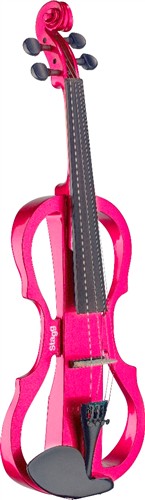 Stagg EVN X-4/4 MBK, elektrické housle, červená metalíza