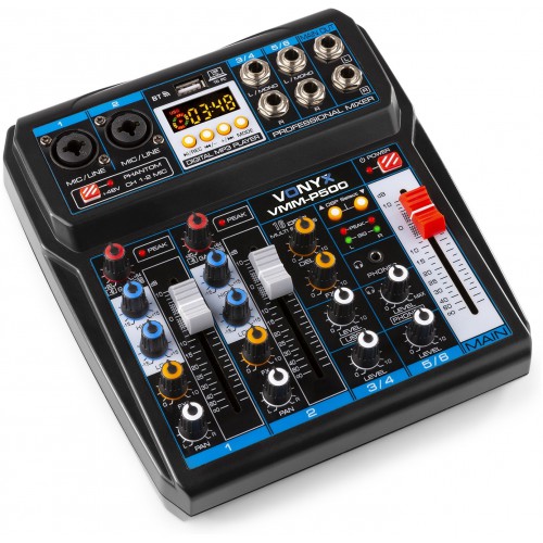 Vonyx VMM-P500, 4-kanálový mix pult s DSP/USB/MP3/BT