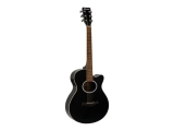 Dimavery AW-400 westernová elektroakustická kytara s výkrojem, černá