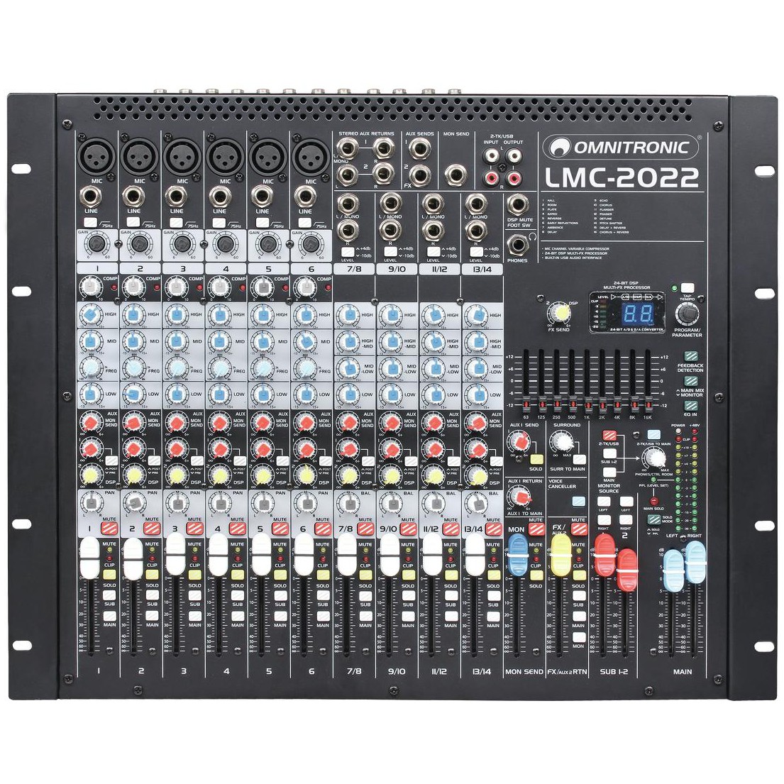 Fotografie Omnitronic LMC-2022FX USB Mixing console