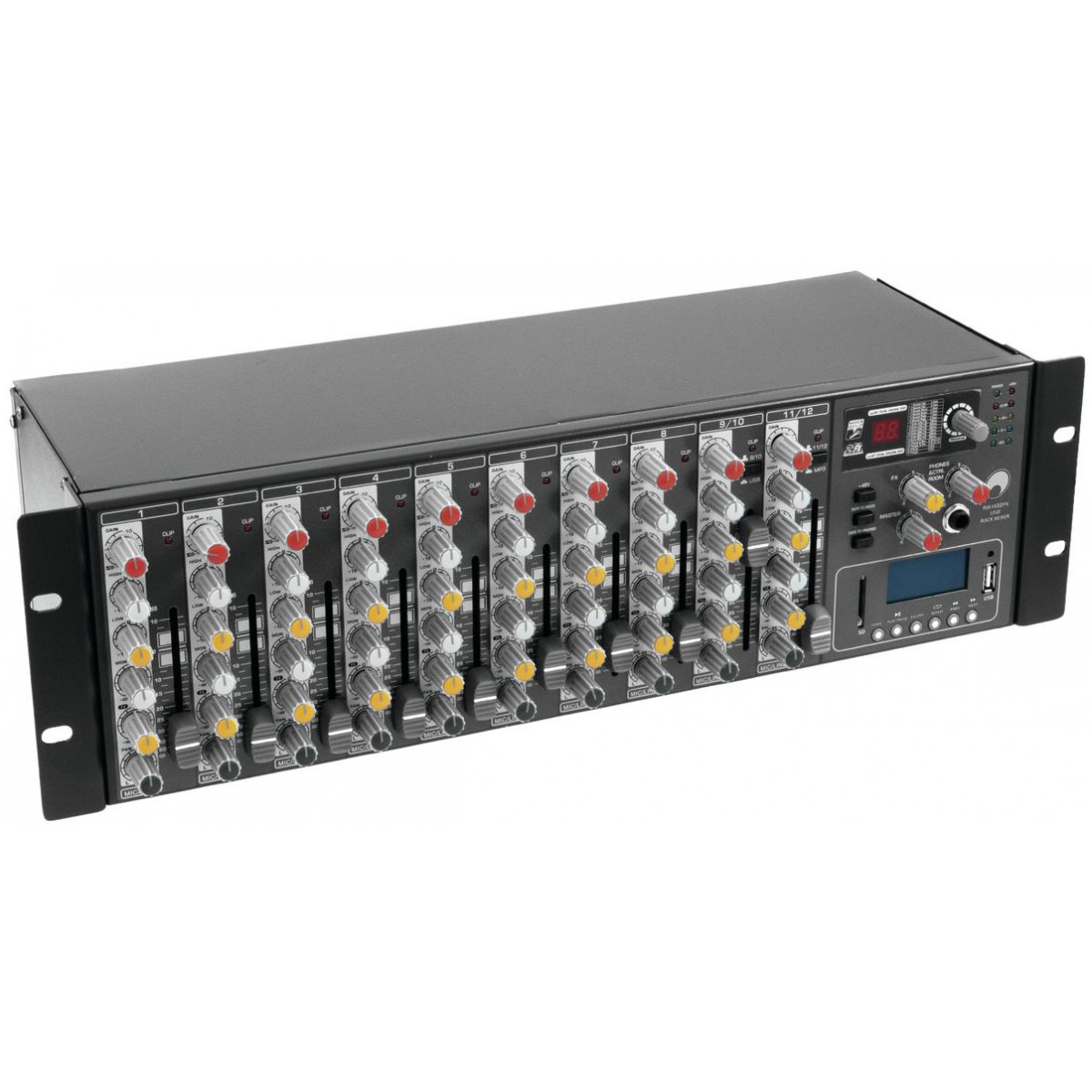 Fotografie Omnitronic RM-1422FX USB Rack mixer