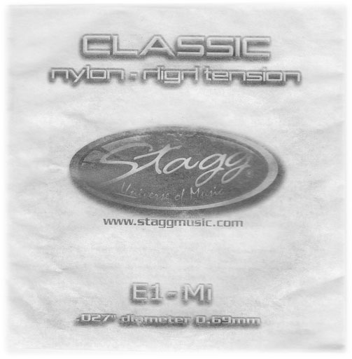 Stagg CLH-E6W, struna "E", vysoké pnutí