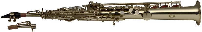 B soprano saxofon s kufrem