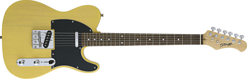 Stagg T320-YW, elektrická kytara, žlutá