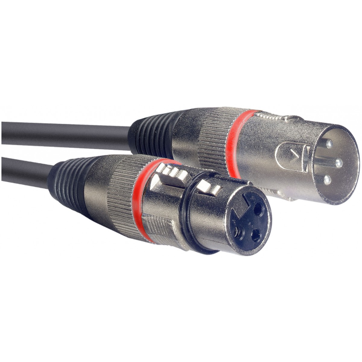 Fotografie Stagg SMC1 RD, kabel mikrofonní XLR/XLR, 1m