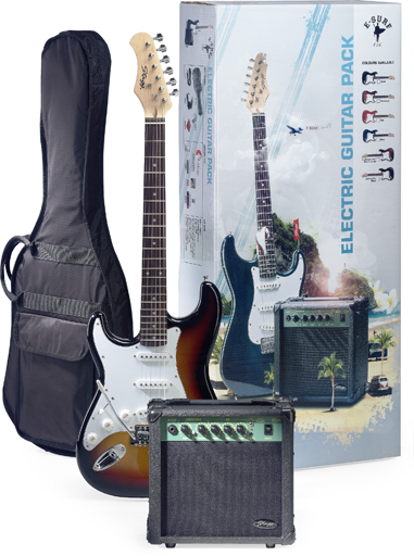 Surfstar elektrická kytara + zesilovač, model pro leváky