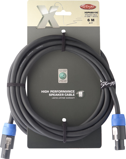 Stagg XSP6SS15C, kabel SPK/SPK, 4 pin, 6m