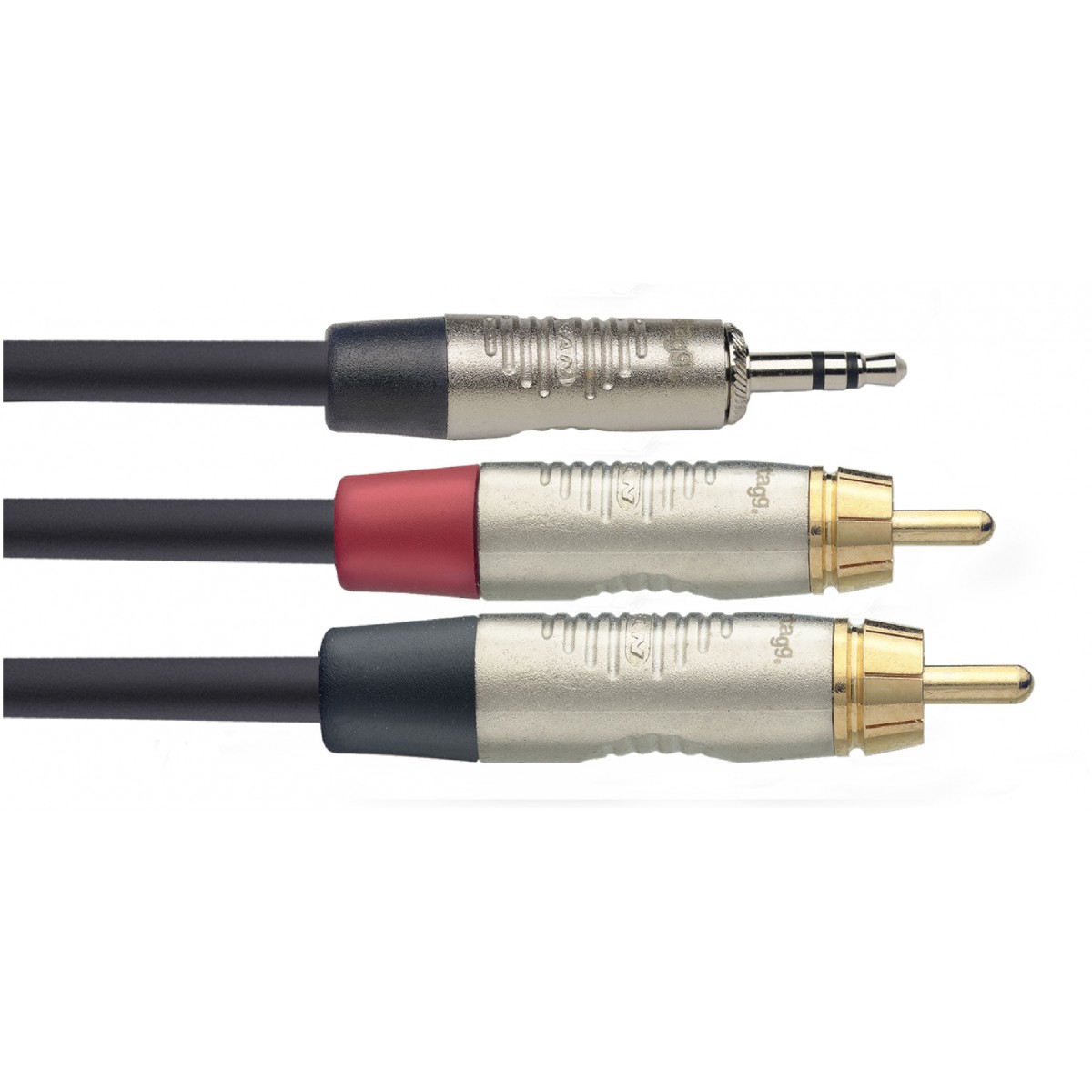 Fotografie Stagg NYC6/MPS2CMR, kabel 2x RCA/mini JACK, 6m