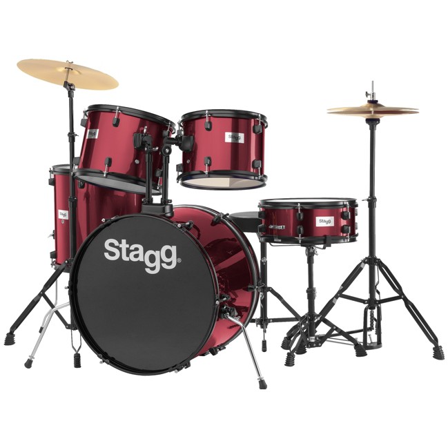 Stagg TIM122B WR kompletní bicí sada, vínová