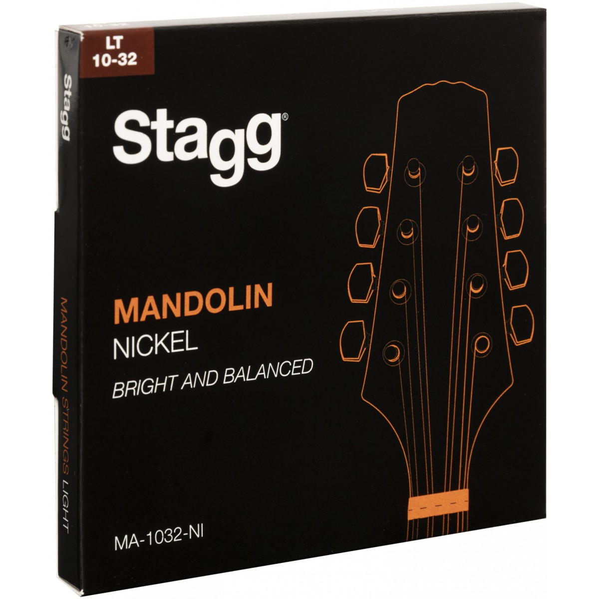 Stagg MA-1032-NI, sada strun pro mandolínu, light