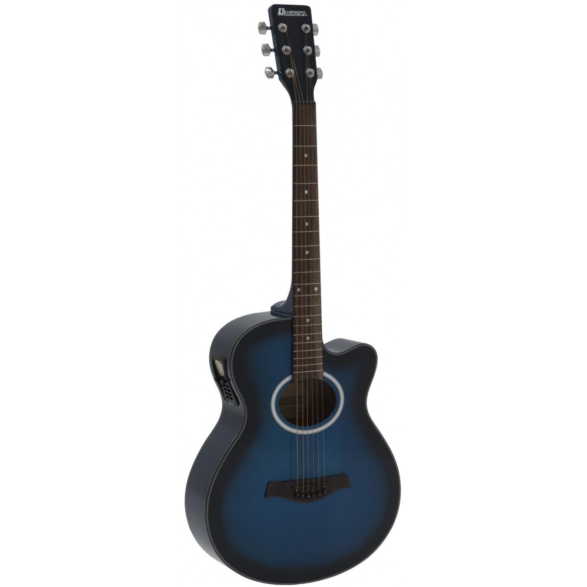 Fotografie Dimavery AW-400, elektroakustická kytara typu Folk, modrá stínovaná