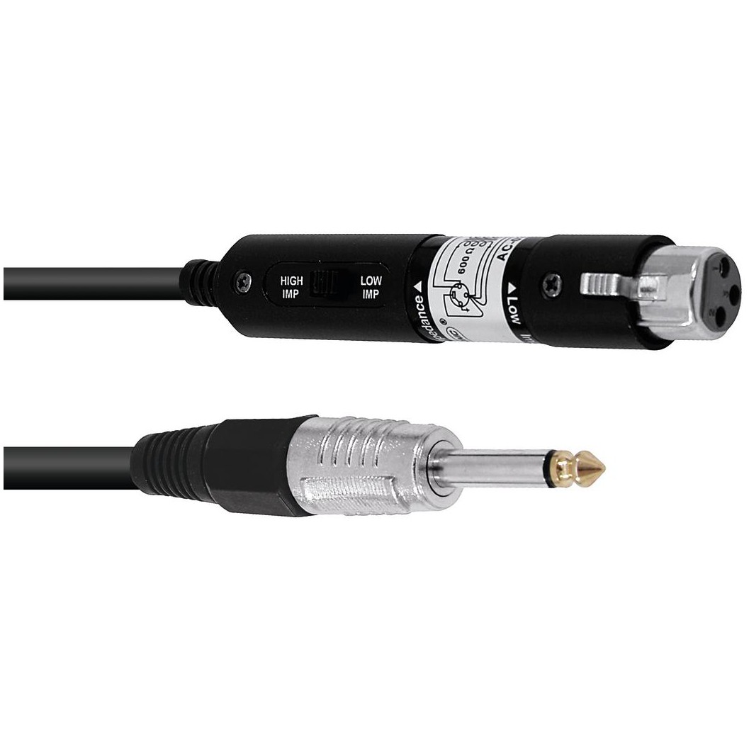 Fotografie Omnitronic propojovací kabel XLR samice/Jack 6,3 mono, 30 cm