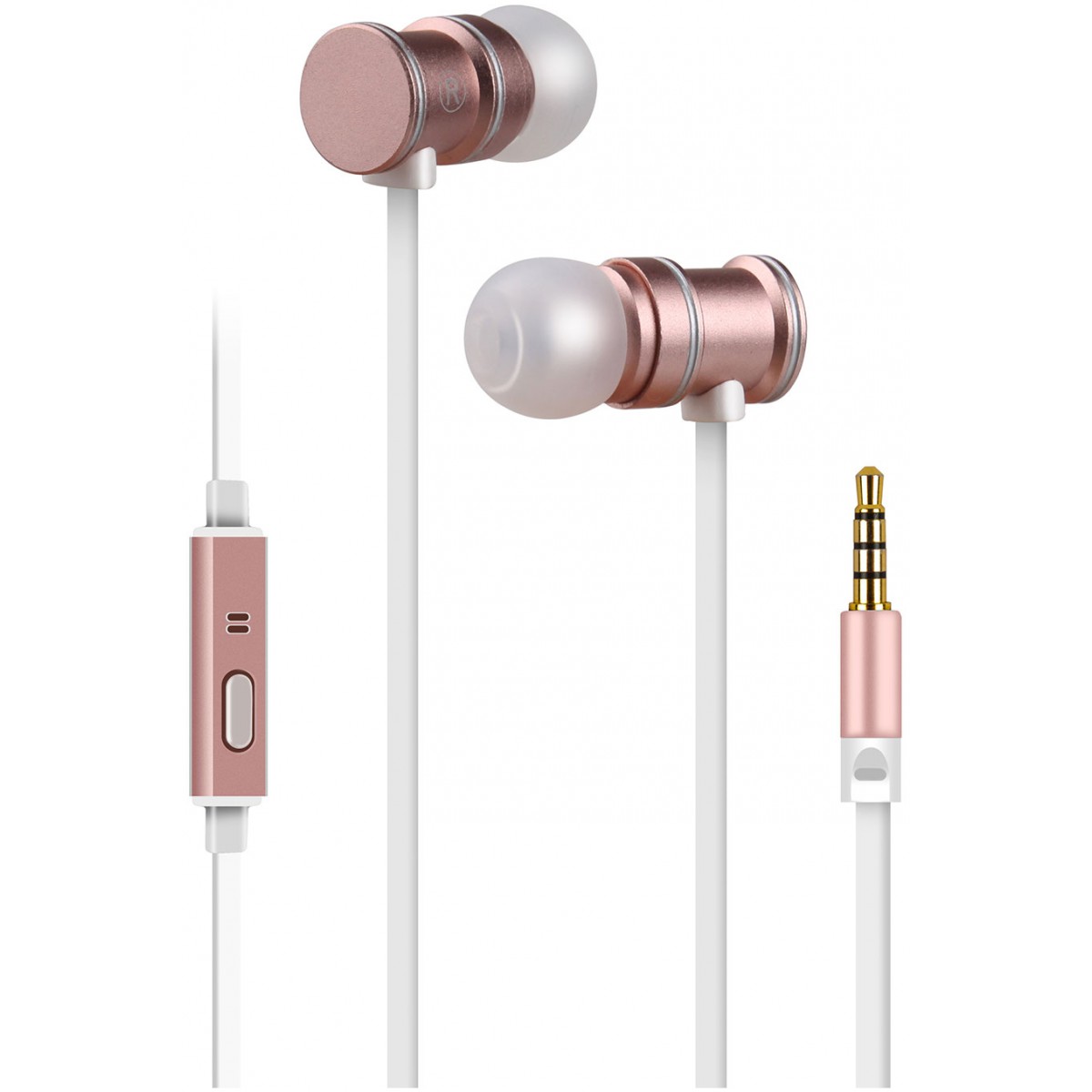 Fotografie AV:link sluchátka In-Ear Magnetic, hands free, růžová metalíza