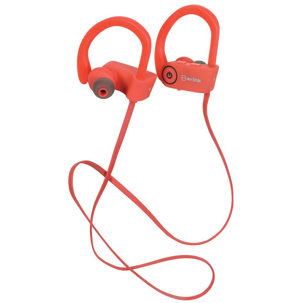 Fotografie AV:link Sporty In-Ear Bluetooth sluchátka, voděodolná, červená