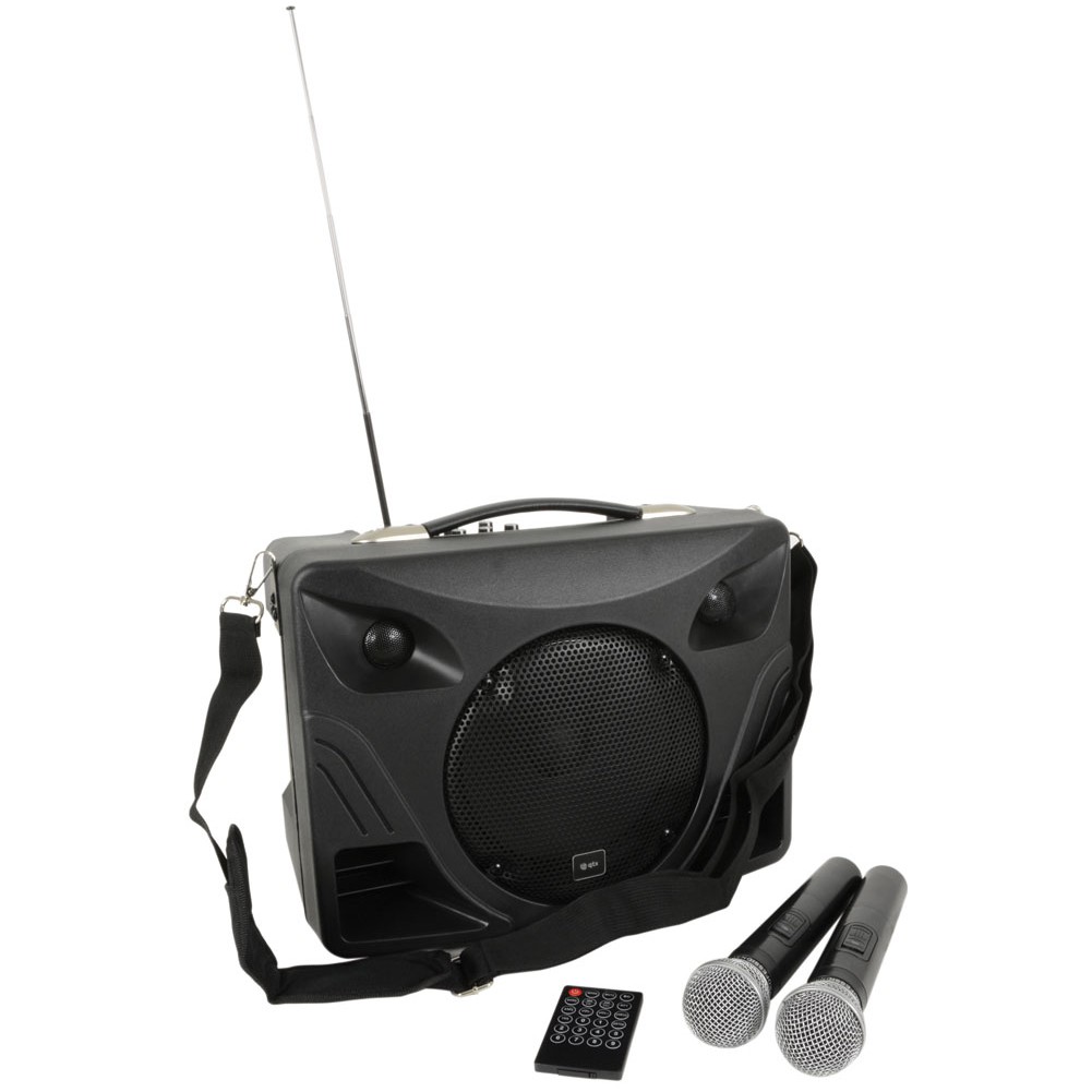 Fotografie QTX DELTA-50, mobilní 8" zvukový systém MP3/BT/FM/2x VHF, 50W