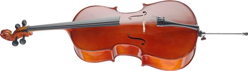 1/4 violoncello Včetně nylonového pouzdra, smyčce a kalafuny