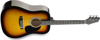 Stagg SW201SB, akustická kytara, stínovaná