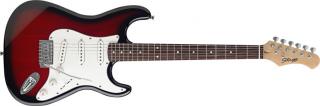 Stagg S300-RDS, elektrická kytara, stínovaná červená
