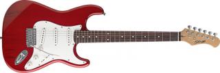 Stagg S300-TR, elektrická kytara, červená