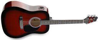 Stagg SW201RDS-VT, elektroakustická kytara, stínovaná červená