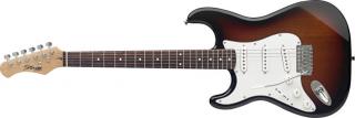 Stagg S300LH-SB, elektrická kytara levoruká, stínovaná
