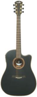 Chord CW46E electro-acoustic quitar, Right-hand, black