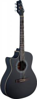 Stagg SA30ACE-BK LH, elektroakustická kytara, levoruká