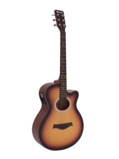 Dimavery AW-400 westernová elektroakustická kytara s výkrojem, sunburst