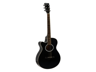 Dimavery AW-400 LH levoruká westernová elektroakustická kytara s výkrojem, černá