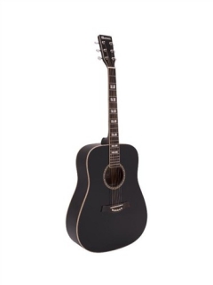 Dimavery STW-40 westernová akustická kytara masiv, černá