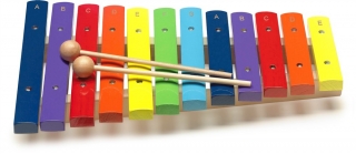 Stagg XYLO-J12 RB,  Xylofon s 12 barevnými dřevěnými kameny