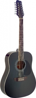 Stagg SA40D/12-BK, akustická 12-ti strunná kytara, černá