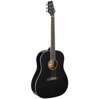 Stagg SA35 DS-BK LH, akustická kytara levoruká černá