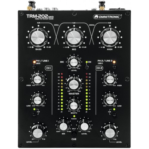 Omnitronic TRM-202MK3, 2-kanálový mixážní pult