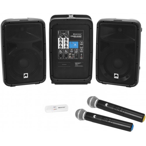 Omnitronic Set COMBO-160BT active PA system + UWM-2HH USB bezdrátové mikrofony