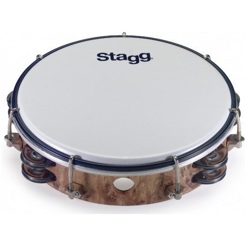 Stagg TAB-208P/WD, dvouřadá laditelná tamburína, 8"