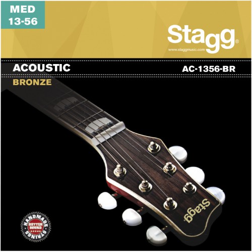 Stagg AC-1356-BR, sada strun pro akustickou kytaru, medium