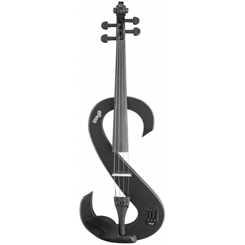 Stagg EVA 4/4 BK, elektrická viola s pouzdrem a sluchátky, černá