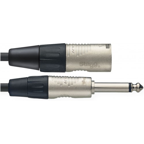 Stagg NAC3PXMR audio kabel řady N, jack/XLR (m/m), mono, 3 m (10')