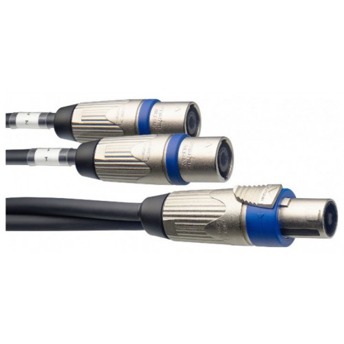 Stagg XYC1-SF2SM25C, reproduktorový rozbočovací kabel 4x 2,5 mm, 1 m