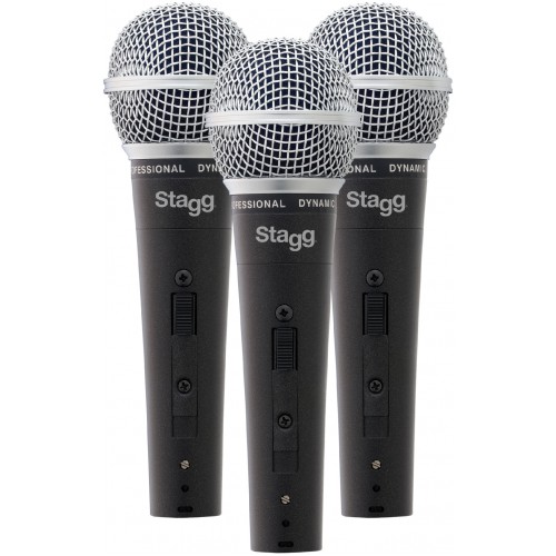 Stagg SDM50-3, sada dynamických mikrofonů