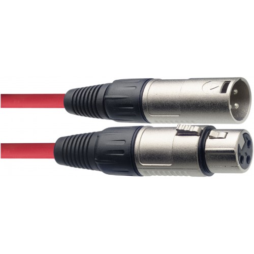 Stagg SMC10 CRD, mikrofonní kabel XLR/XLR, 10m, červený
