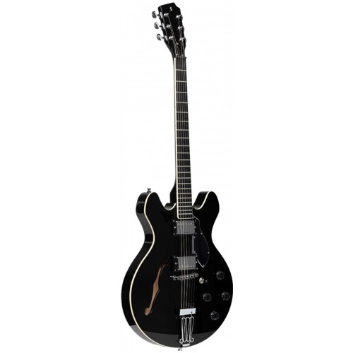 Stagg SVY 533 BK, semiakustická kytara, černá