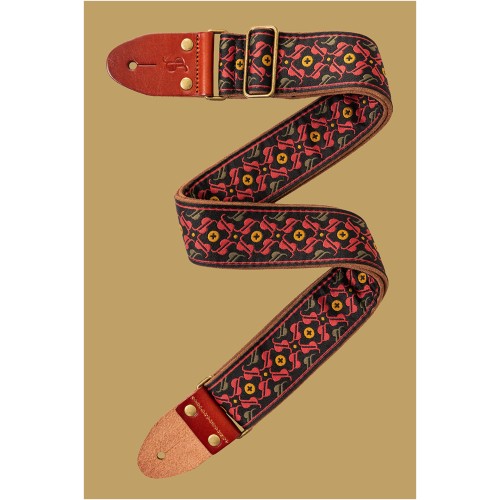 Stagg SWO-30TH-RED, tkaný nylonový popruh, červený