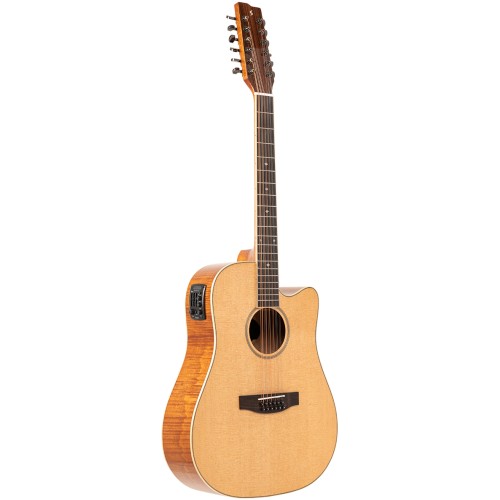 Stagg SA45 DCE-FM/12, elektroakustická 12-ti strunná kytara typu Dreadnought