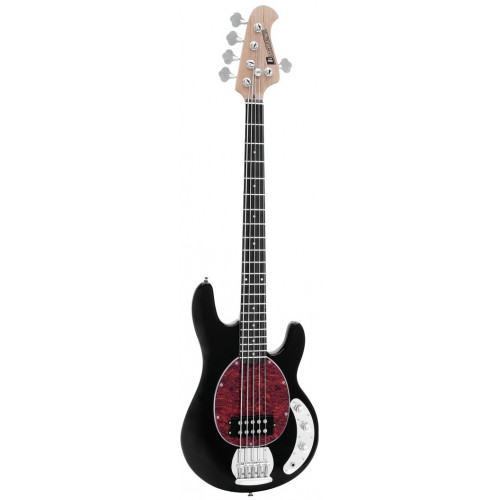 Dimavery MM-505, elektrická baskytara pětistrunná, černá