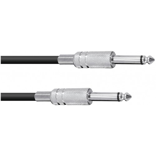 Kabel KC-10 2x Jack 6,3 mono 1 m, černý